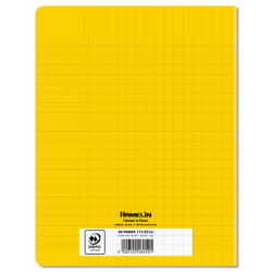 CAHIER PP JAUNE 17X22 96P SEYES 70G PIQURE